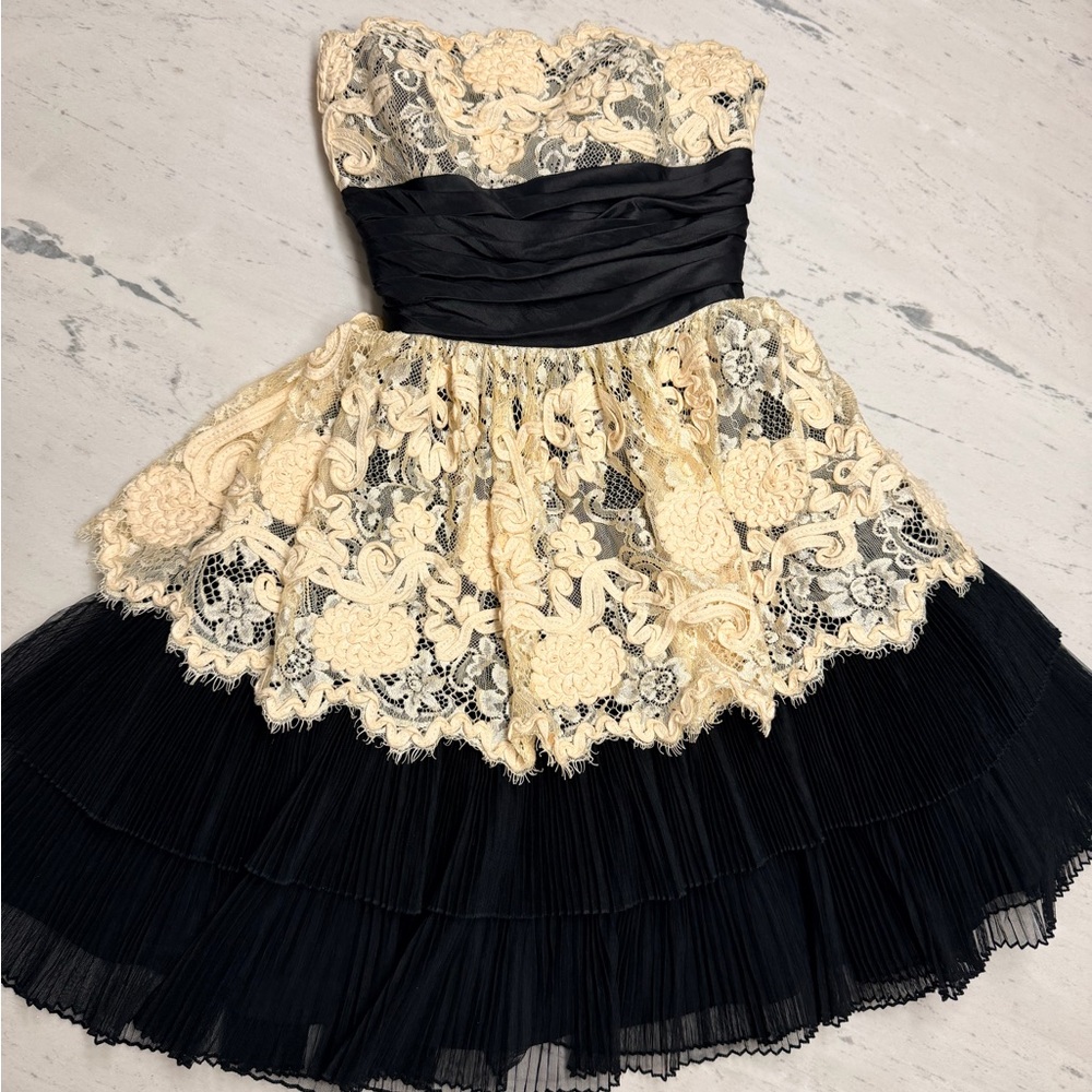 Betsey Johnson  Dress in Black and Cream